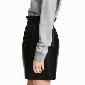Divided by H&M - Faux Leather Paper-bag Skirt